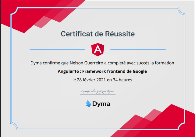 Certification Angular 16