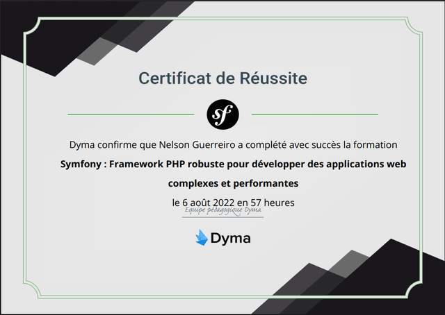 Certification PHP & Symfony