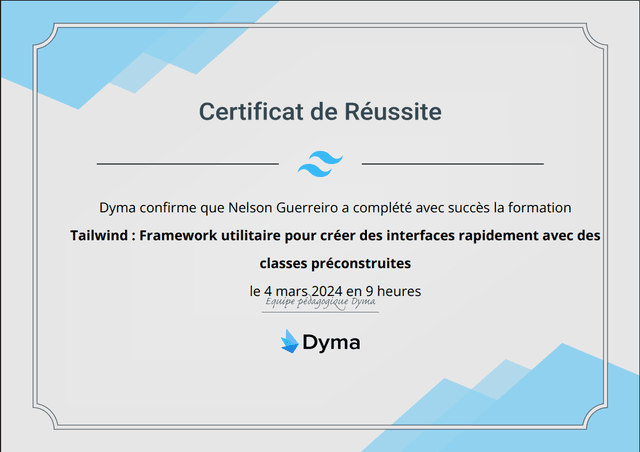 Certification Tailwind CSS
