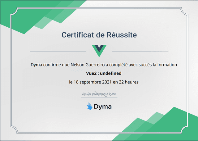 Certification Vue.js 2