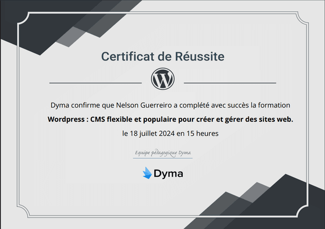Certification WordPress